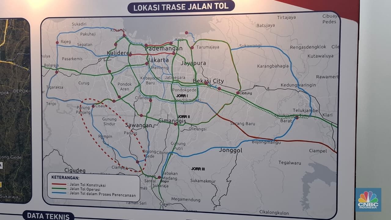 Trase tol Bogor-Serpong. (CNBC Indonesia/Chandra Dwi Pranata)
