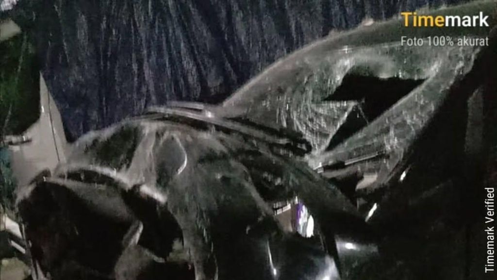 Penampakan Mobil Rombongan Cantika Davinca Usai Kecelakaan