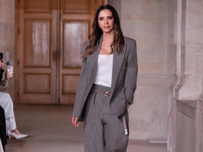 Fashion Show Victoria Beckham di Paris.