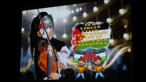 Kapolda Riau Irjen Herry Heryawan menghadiri konser amal untuk Palestina violinis cilik, Isa K di Kota Pekanbaru, Sabtu (4/10/2025).