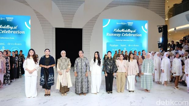 Kelas Modeling.id tampil perdana di Senayan City Fashion Nation dengan membawa tema Runaway Celebration.