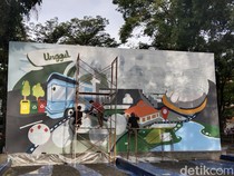 Goresan Trio Alumni ISBI Bikin Taman Sejarah Bandung Kini Berwarna-warni