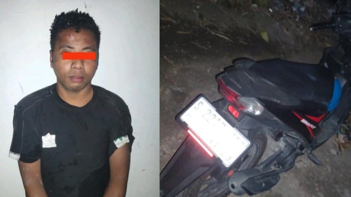 Pemuda Surabaya yang gagal merampas motor di Lamongan.