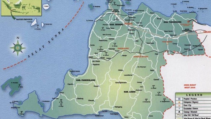 Peta Provinsi Banten