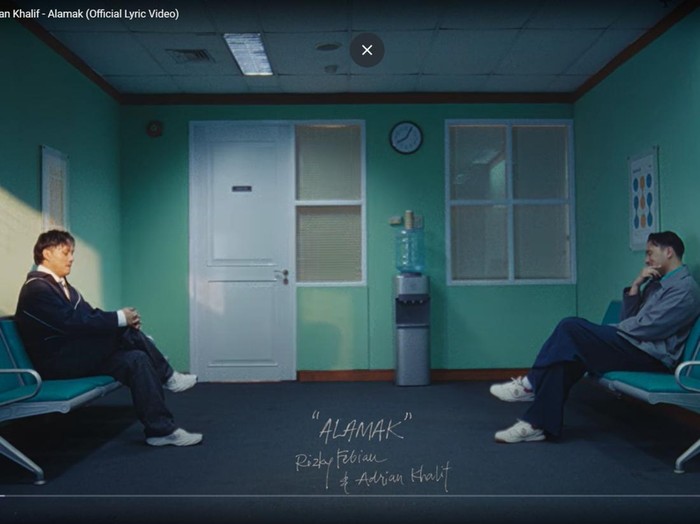 Tangkapan layar video music Lagu Alamak Rizky Febian feat Adrian Khalif