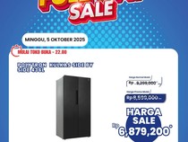 Harga Kulkas Polytron Side by Side Diskon Gede di Transmart Full Day Sale