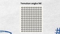 Hayo, bisa menemukan angka 94 ditumpukan angka 49 ini? (Foto: Aida Adha Siregar/detikHealth)