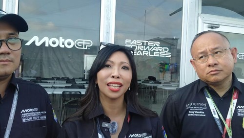 Dirut InJourney, Maya Watono, saat ditemui awak media di Sirkuit Mandalika, Lombok Tengah, Minggu (5/10/2025). (Edi Suryansyah/detikBali)