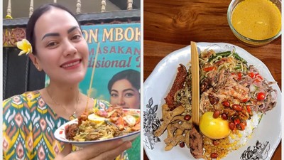 10 Potret Finalis Miss Indonesia Wayan Macrae Jualan Nasi Campur Bali Halal