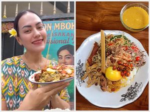 10 Potret Finalis Miss Indonesia Wayan Macrae Jualan Nasi Campur Bali Halal