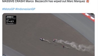 Kecelakaan Marquez memang terlihat cukup parah. Foto: X.com