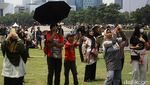 Ribuan Warga Padati Monas, Antusias Rayakan HUT ke-80 TNI