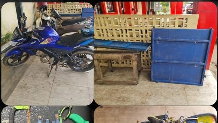 Barang bukti hasil bobol ruko yang dilakukan tersangka di Banyuasin.