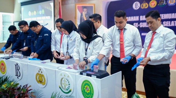 Botasupal Sulsel melakukan pemusnahan 23.185 lembar uang Rupiah palsu.