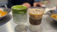 Sebagai pelengkap bisa pesan Kurumi Matcha. Terbuat dari ceremonial grade matcha yang umami sedikit pahit. Ada juga menu Kuupi’s Signature berupa kopi susu yang creamy dengan rasa cenderung pahit. Foto: detikcom / Atiqa Rana