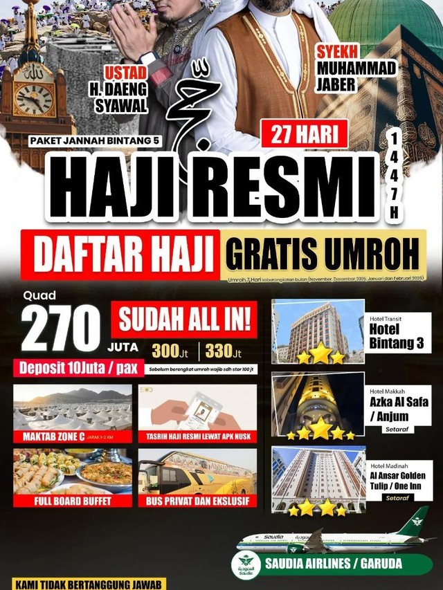 Haji Resmi Tanpa Antri 2026: Langsung Berangkat Bersama Syekh Muhammad Jaber