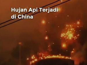 Penampakan Hujan Api gegara Pertunjukan Drone Gagal di China