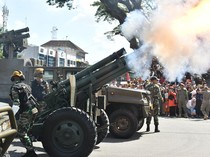 Momen Parade Pasukan dan Alutsista pada HUT Ke-80 TNI di Medan