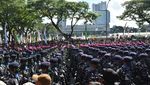 Momen Parade Pasukan dan Alutsista pada HUT Ke-80 TNI di Medan