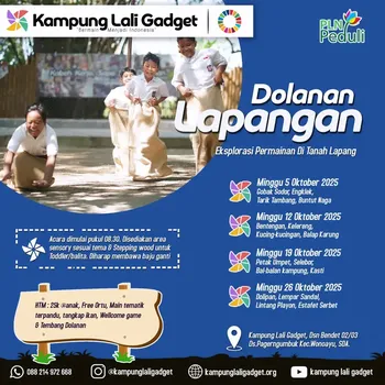 Kampung lali gadget adalah tempat untuk belajar kebudayaan melalui permainan tradisional dan kearifan lokal sidoarjo.