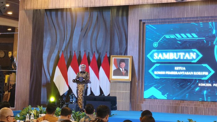 Ketua KPK Setyo Budiyanto di acara Launching Beneficial Ownership (BO) Gateway di Graha Pengayoman Kemenkum. (Kurniawan Fadilah/detikcom)