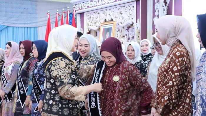 Ketua TP PKK Kota Palembang Dewi Sastrani Ratu Dewa, resmi dikukuhkan sebagai Bunda PAUD Kota Palembang