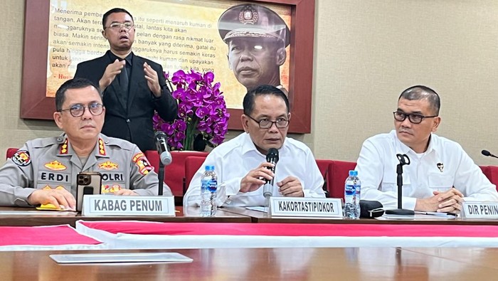 Konferensi pers Kortas Tipikor Polri (Kadek/detikcom)