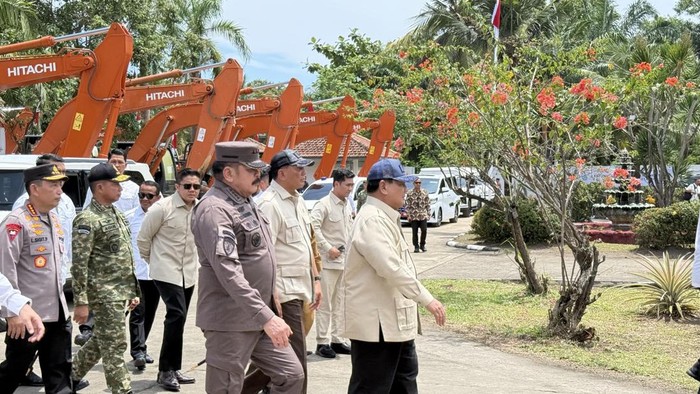 Prabowo tinjau 6 smelter di Babel (Eva/detikcom)