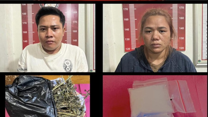 Tampang pasutri asal Bengkulu ditangkap di Muratara gegara edarkan narkoba