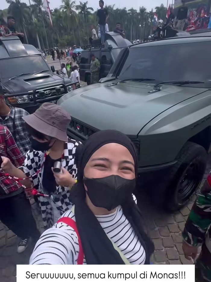 Tantri Tantri cerita perjuangan menuju Monas untuk manggung bareng Kotak di HUT ke-80 TNI, Minggu (5/10/2025).