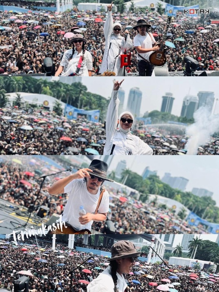 Tantri Tantri cerita perjuangan menuju Monas untuk manggung bareng Kotak di HUT ke-80 TNI, Minggu (5/10/2025).
