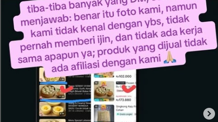 Heboh! Adik Syahrini Diduga Pakai Foto Siomay Chef Devina untuk Jualan