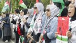 Aksi Solidaritas Bela Palestina di Depan Kedubes AS Jakarta