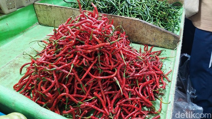 Cabai merah mahal di Riau. (Raja Adil Siregar/detikSumut)
