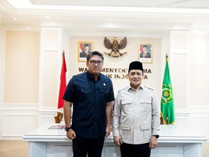 Bertemu Wamenag, Wamentan Tekankan Ketahanan Pangan Jadi Gerakan Keumatan