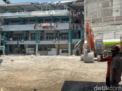 Penampakan Bangunan Ambruk di Ponpes Sidoarjo Sudah Dibersihkan