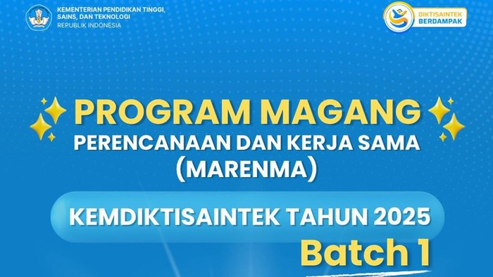 Pendaftaran program magang Kemdiktisaintek 2025.