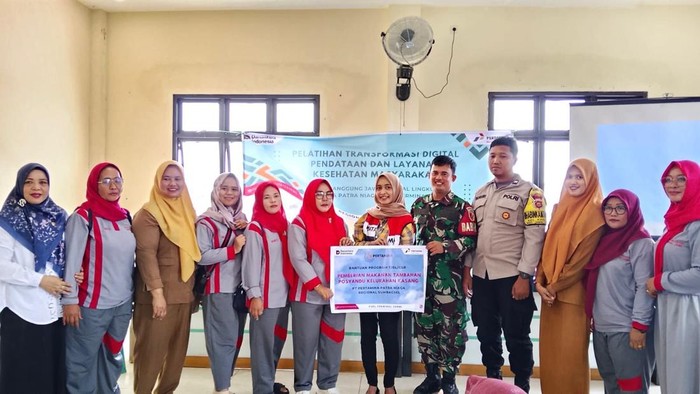 Pertamina saat menggelar Pelatihan Transformasi Digital Pendataan dan Layanan Kesehatan Masyarakat