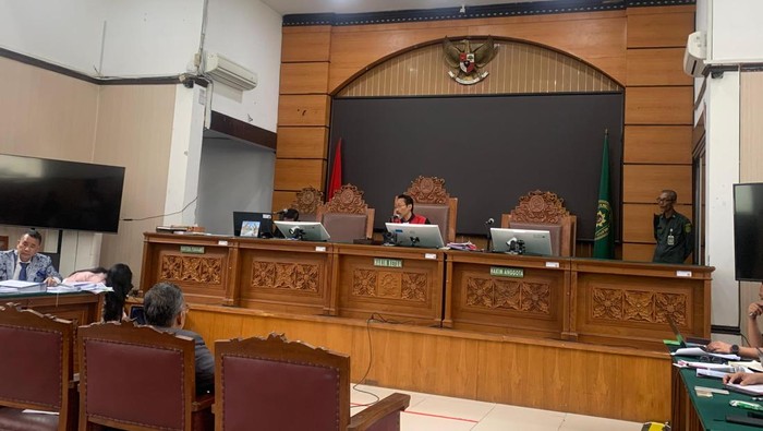 Sidang praperadilan Nadiem Makarim di PN Jaksel (Mulia/detikcom)