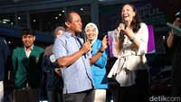 Kehadiran artis Nadine Chandrawinata turut membuat meriah acara.