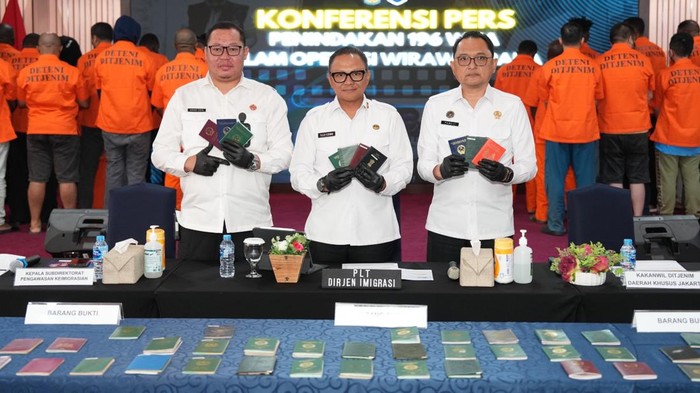 196 WNA terjaring Operasi Wirawaspada di Jabodetabek pada 3 hingga 5 Oktober 2025.
