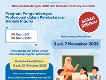 Beasiswa Pelatihan Bahasa Inggris untuk Guru SD-SMP, Cek Syarat Daftarnya!