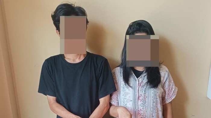 Dua pengedar ekstasi berinisial ED (laki-laki) dan NA (perempuan) diamankan di Mapolres Lombok Utara. (Dok. Polres Lombok Utara)