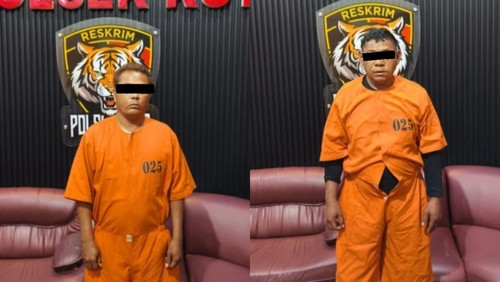 Dua pria spesialis pencopet barang milik turis asing di kawasan wisata Kuta, Badung, Bali, berinisial DUS (43) dan AL (44) ditangkap polisi setelah mencopet barang turis Australia, Damian Troy Rowe, Selasa (7/10/2025). (Dok Polresta Denpasar)