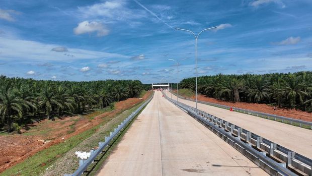 Jalan Tol Betung–Jambi Seksi 1A. (Dok. Hutama Karya Infrastruktur)