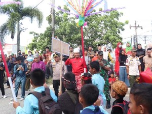 Rayakan Budaya dan Sejarah, Kapolres Ikut Lepas Pawai HUT ke-26 Pelalawan