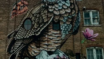 Mural keren burung hantu. Foto: kizzespleasee3 via Bored Panda