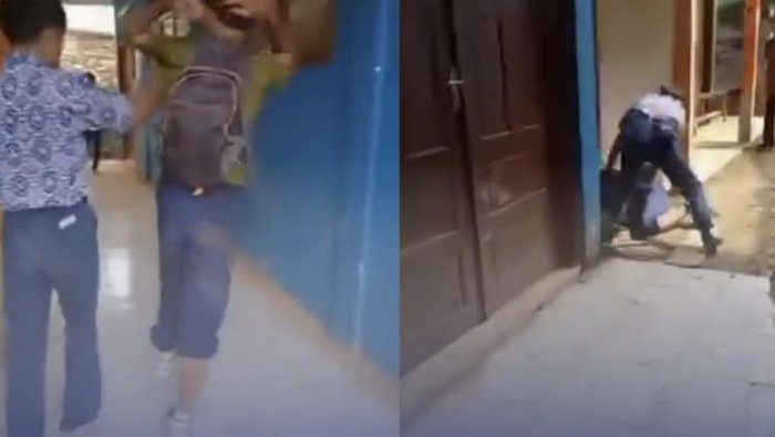 Viral siswa Sekolah Menengah Pertama (SMP) di Kota Palopo, Sulawesi Selatan (Sulsel) dikeroyok dua orang temannya di sekolah.