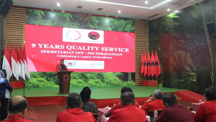 PDIP menggelar 9 Years Quality Service di DPP PDIP, Rabu (8/10/2025).