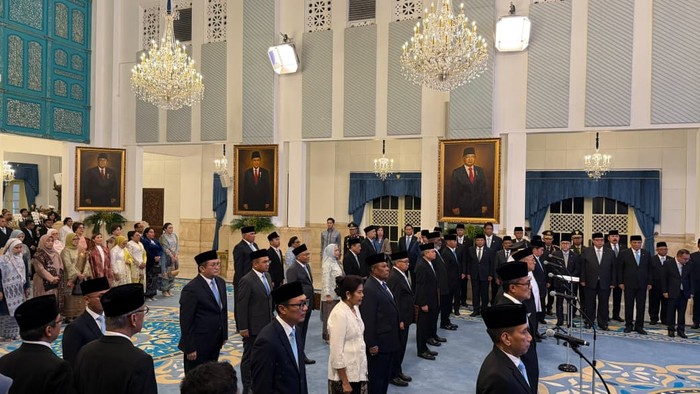 Pelantikan di Istana (Eva/detikcom)